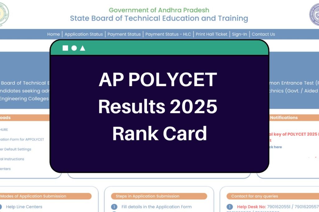 AP POLYCET Results 2025: polycetap.nic.in Rank Card Download